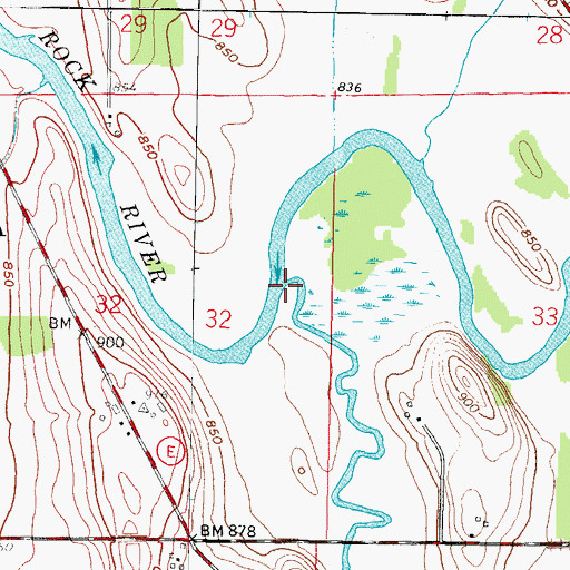 Topographic Map of Oconomowoc River, WI