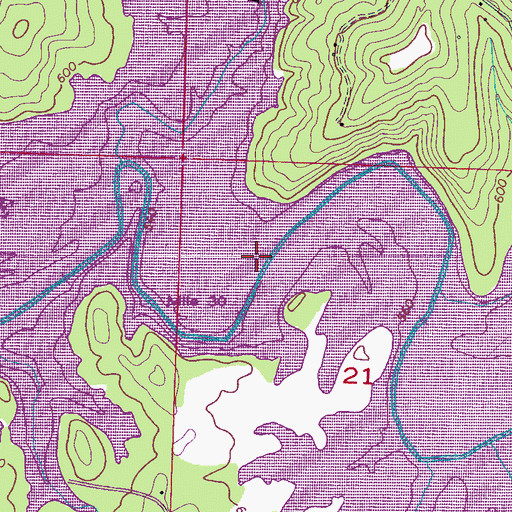 Topographic Map of Slickrock Ford, AL