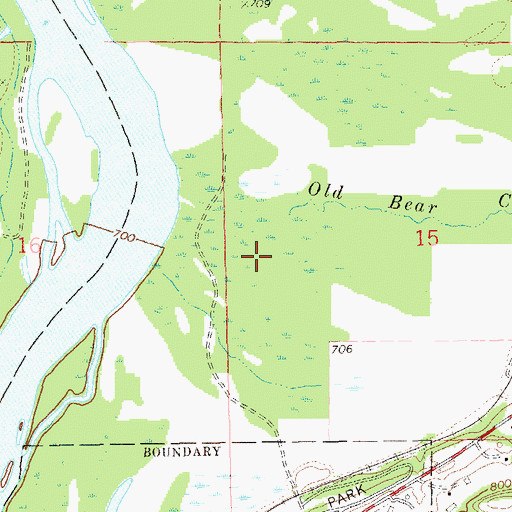 Topographic Map of Old Bear Creek, WI