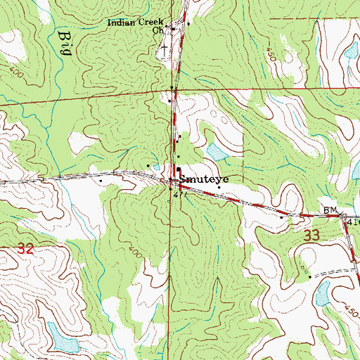 Topographic Map of Smuteye, AL