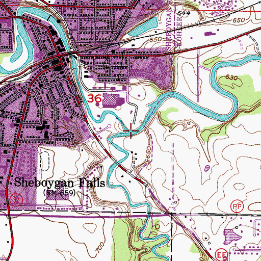 Topographic Map of Onion River, WI