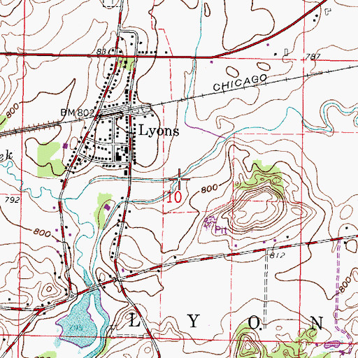 Topographic Map of Ore Creek, WI