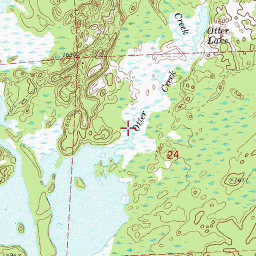 Topographic Map of Otter Creek, WI