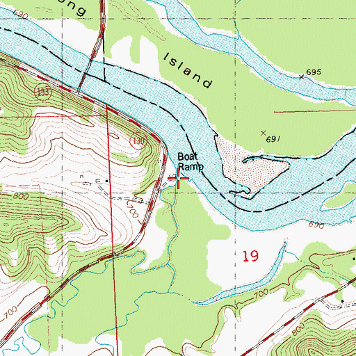 Topographic Map of Otter Creek, WI