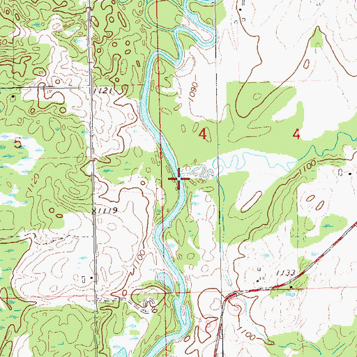 Topographic Map of Otter Creek, WI