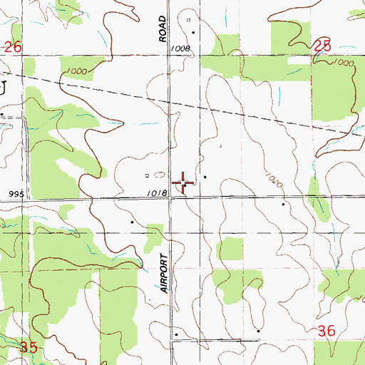 Topographic Map of Oulu Church, WI