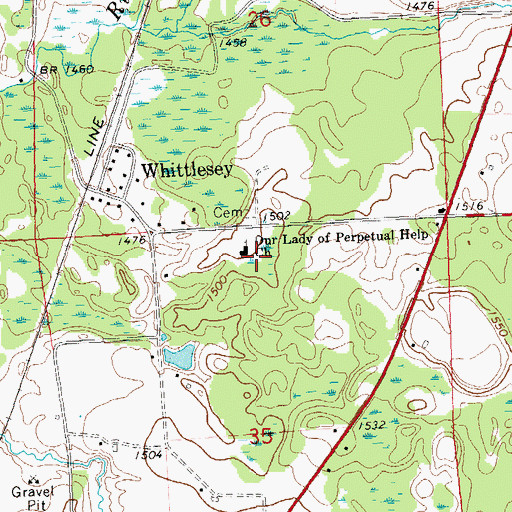 Topographic Map of Our Lady of Perpetual Help Church, WI