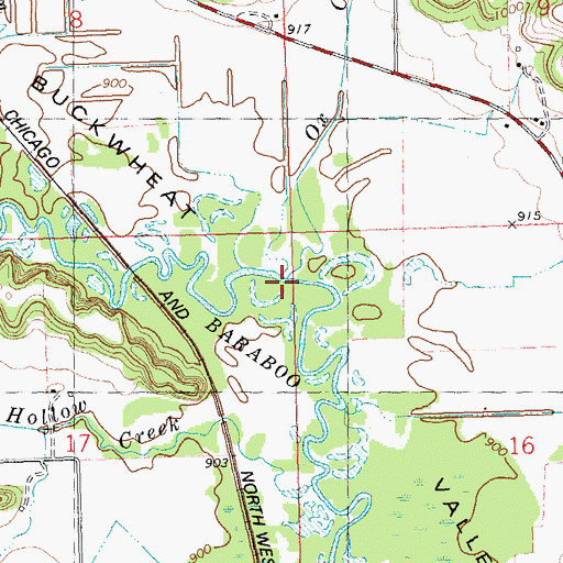 Topographic Map of Ox Creek, WI