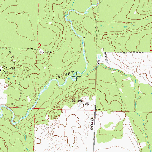 Topographic Map of Oxbo Creek, WI