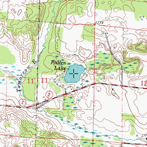 Topographic Map of Pallen Lake, WI