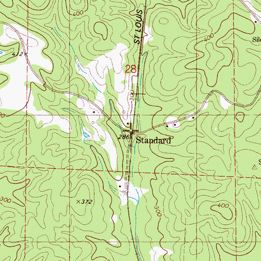 Topographic Map of Standard, AL