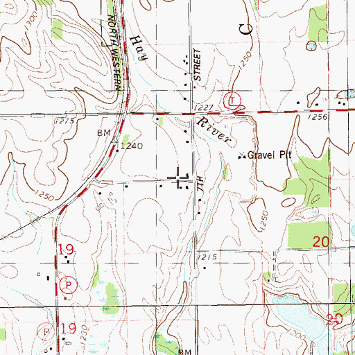 Topographic Map of Palmer School, WI