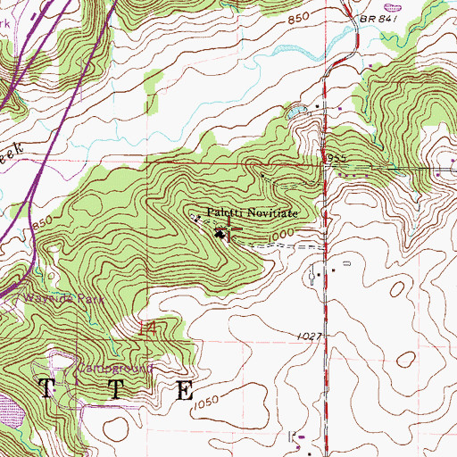 Topographic Map of Palotti Novitiate, WI