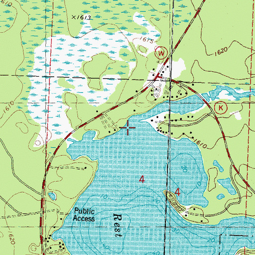 Topographic Map of Papoose Creek, WI