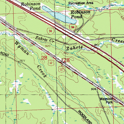 Topographic Map of Paradise Valley, WI