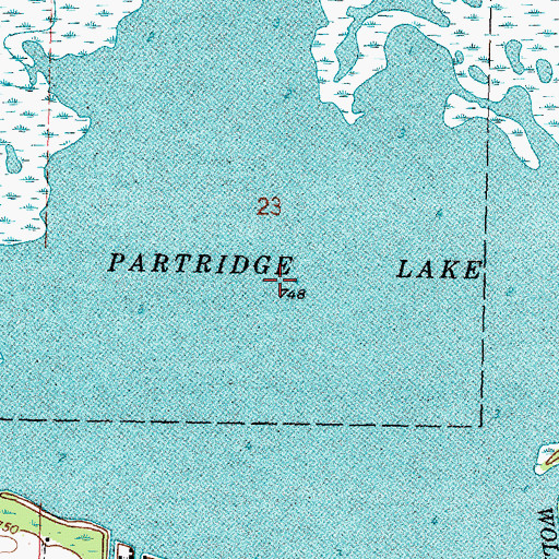 Topographic Map of Partridge Lake, WI
