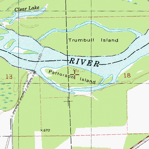 Topographic Map of Patterson Island, WI