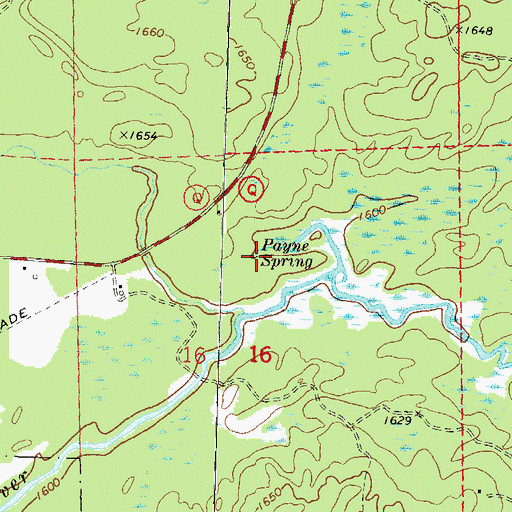 Topographic Map of Payne Spring, WI