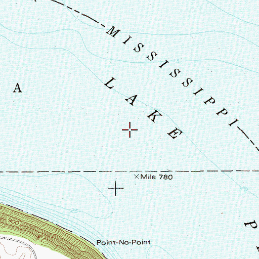Topographic Map of Lake Pepin, WI