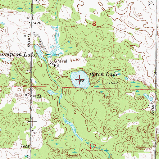 Topographic Map of Perch Lake, WI