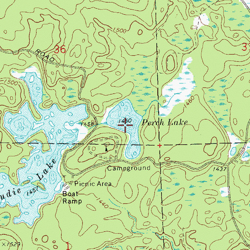 Topographic Map of Perch Lake, WI