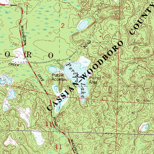 Topographic Map of Perch Lake, WI
