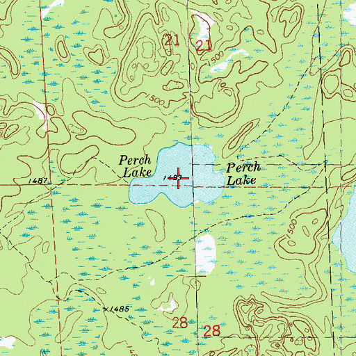 Topographic Map of Perch Lake, WI