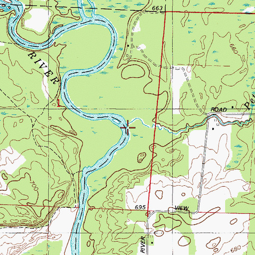 Topographic Map of Peterman Brook, WI