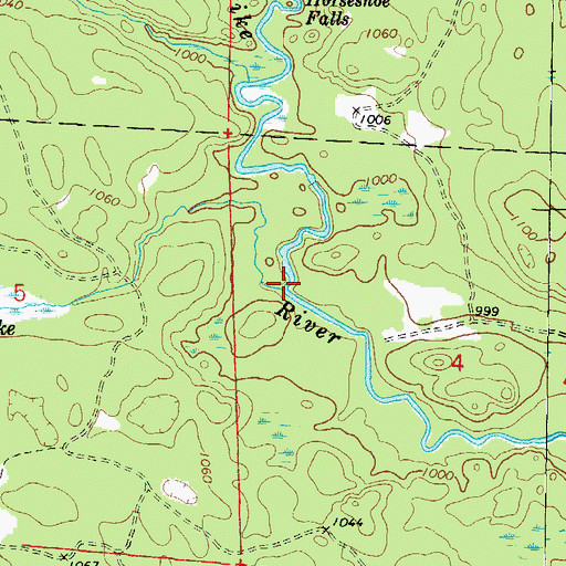 Topographic Map of Phillips Creek, WI
