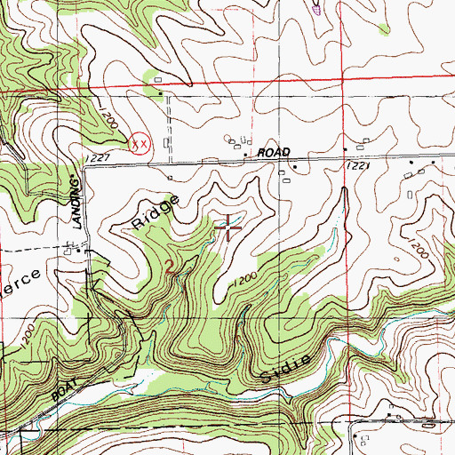 Topographic Map of Pierce Ridge, WI