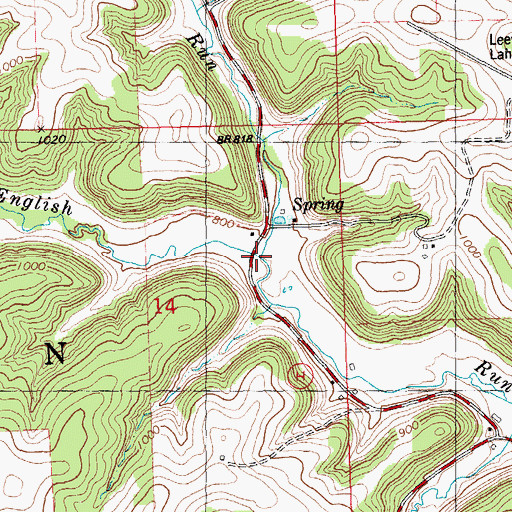 Topographic Map of Pigeon Run, WI