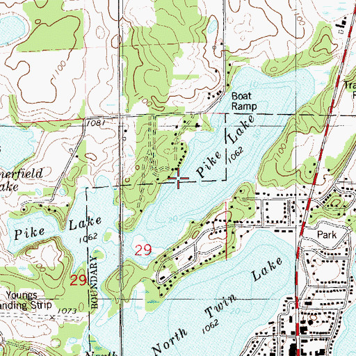 Topographic Map of Pike Lake, WI