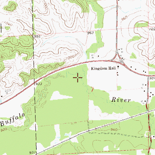 Topographic Map of Pine Creek, WI