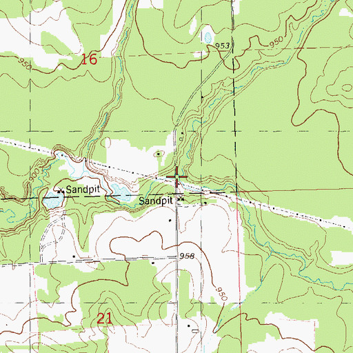 Topographic Map of Pine Creek, WI