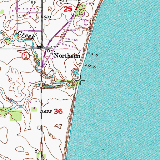 Topographic Map of Pine Creek, WI