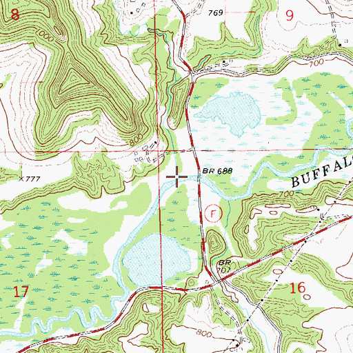 Topographic Map of Pine Creek, WI