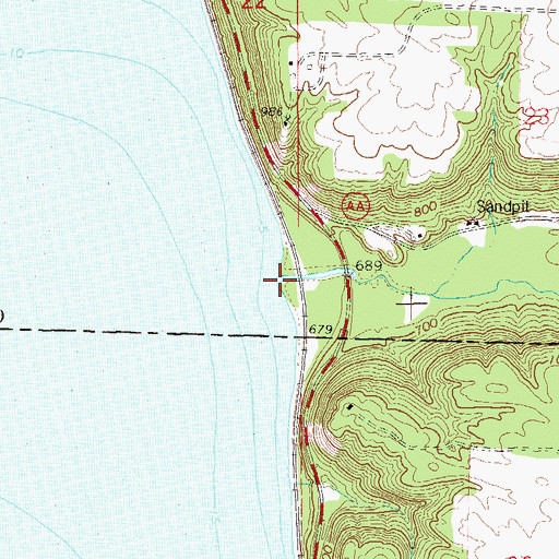 Topographic Map of Pine Creek, WI