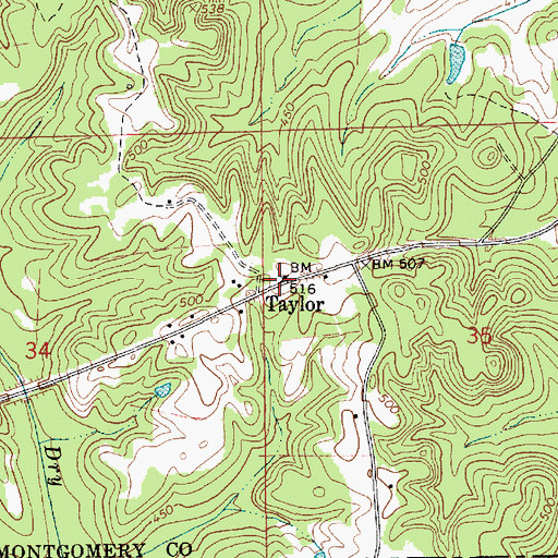 Topographic Map of Taylor, AL
