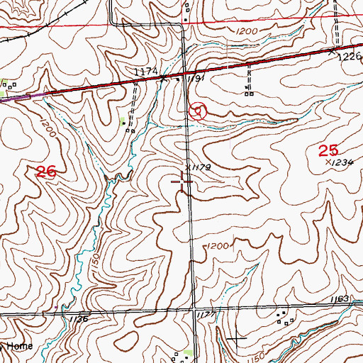 Topographic Map of Pine Grove School, WI