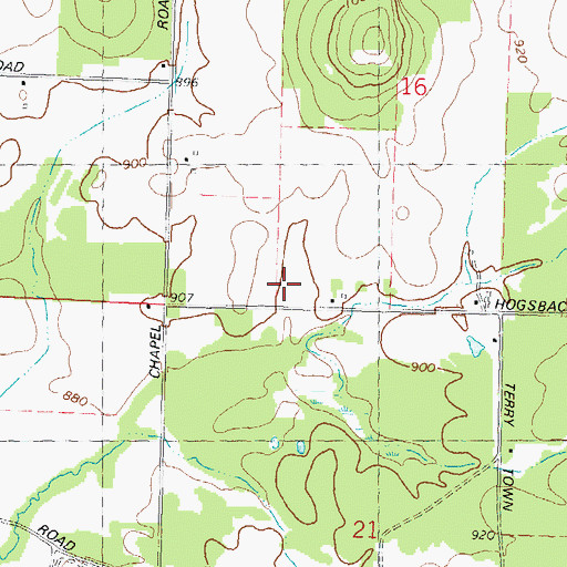 Topographic Map of Pine Hill Cemetery, WI