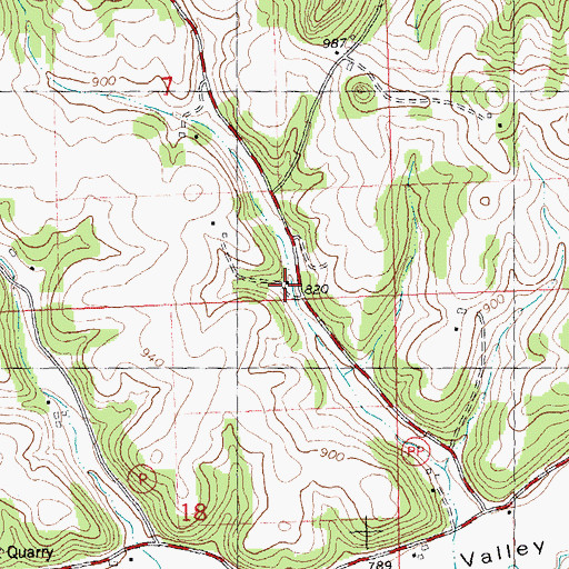 Topographic Map of Pine Knob School, WI