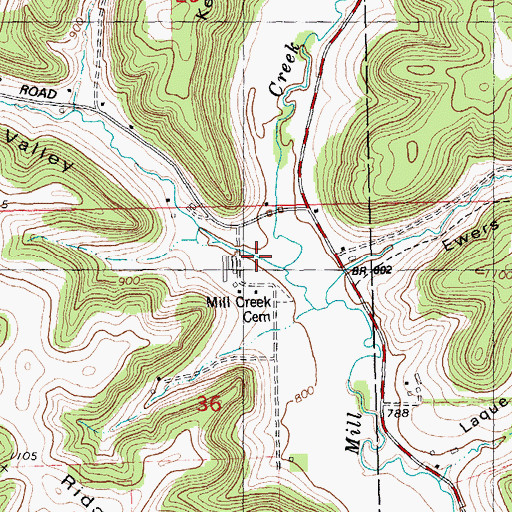 Topographic Map of Pine Valley, WI