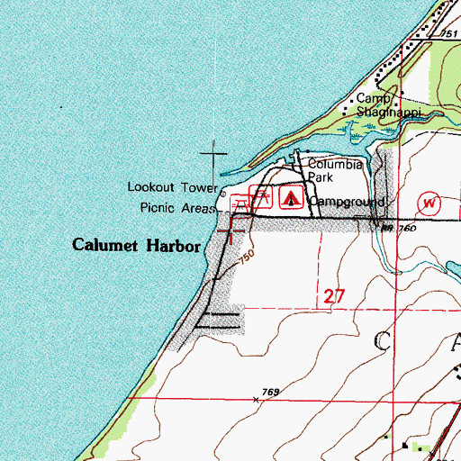 Topographic Map of Pipe Creek, WI