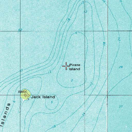 Topographic Map of Pirate Island, WI
