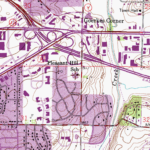 Topographic Map of Heritage Christian School, WI