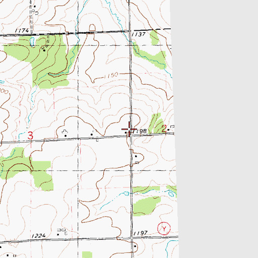 Topographic Map of Pleasant Hill School, WI