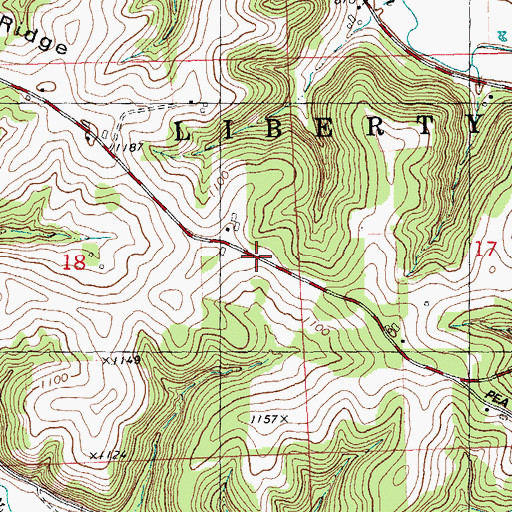 Topographic Map of Pleasant Ridge, WI