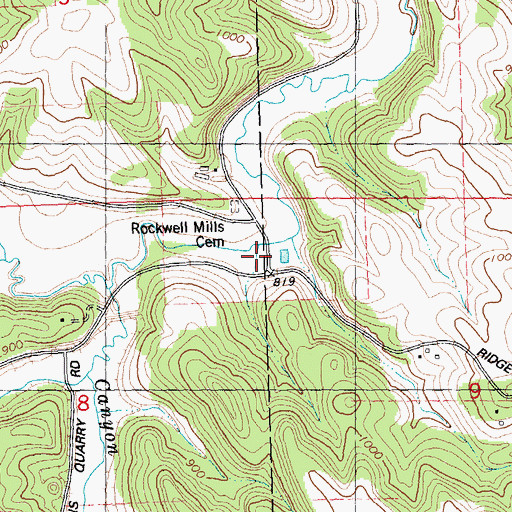 Topographic Map of Pleasant Valley, WI