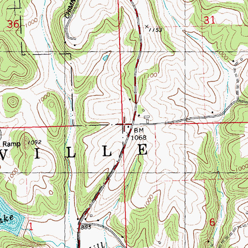 Topographic Map of Pleasant Valley School, WI