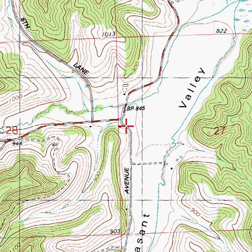 Topographic Map of Pleasant Valley School, WI